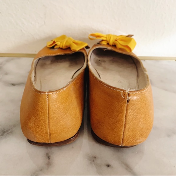 Furla Mustard Flats with Bow - Picture 4 of 7